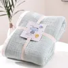 Blankets Summer Blankets 6 Layers Muslin Cotton Bedspread Blanket 150x200cm 200x230cm Soft Office Home Sleeping Quilt 231211