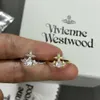 デザイナーViviene Westwoods New Viviennewestwood 23春/夏ニューウエスタンエンプレスダウガーサターンクロスリング女性マイノリティデザインダイヤモンドプラネットリングでいっぱい