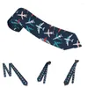 Bow Ties Pattern Of Airplanes Necktie Men Women Casual Polyester 8 Cm Classic Neck For Accessories Office