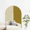 Adesivos de parede arco boho arco-íris grande adesivo removível casca de vinil e vara decalque mural sala de estar quarto interior decoração de casa 231212