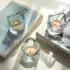 Przezroczyste świecy wotywne ustawiają okrągłe szklane świecy luzem na herbatę świecy wotywne do ślubnego centralnego elementu, wystrój stolika do domu