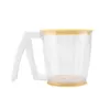 Backwerkzeuge Handheld Cup Mehl Sifter Pulver Mesh Sieb Plastiksiebsvorräte mit Deckel