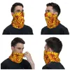 Bandanas 974 Yellow Tropikal lämnar Bandana Neck Gaiter Windproof Face Scarf Cover Men Kvinnor Reunion Island Headwear Tube Balaclava