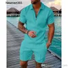 Plus Size 4XL Mens Designer Tracksuits Lapel Polo Short Sleeve Pullover Shorts Sports Suit Two Piece Set 2023 Summer Outfits