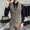 Męskie garnitury Blazers podwójny garnitur S7xl Suit Kamizelki Stylowe i przystojne Koreańskie Slim Slim 32 -Piece Set 231211