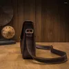 Pastas simples natureza vintage cavalo louco bolsa de ombro couro genuíno negócio grande capacidade maleta crossbody mensageiros