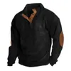 Plus maten S-5XL Nieuwe heren outdoorjas voor herfst en winter Designer corduroy casual staande kraag met lange mouwen hoodie