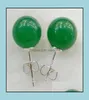 Stud Earrings Jewelry Genuine 10Mm Natural Green Jadeite Jade 925 Solid Sier Aaa Drop Delivery 2021 Jpvfw8530650