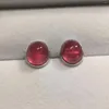 Dangle Oorbellen 1 stks/partij Natuurlijk Rood Haar Kristal Rutiel S925 Zilver Eenvoudig Geometrisch Cirkel Fijn Dames Sieraden Accessoires Gem Taki