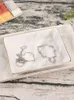 Decorative Figurines Europe Ceramics Jewelry Dish Tray Marble Pattern Ceramic Handmade Rectangle Trinket Storage Gold Edge Bowls