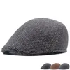 Bérets Automne Hiver Casquette Chaude Britannique Hommes D'âge Moyen Et Âgés Avancé Vieil Homme Béret En Laine Papa