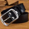 Belts Top Grade Quality Cow Skin Leather Mens Stainless Steel Buckle Metal Cowhide Accessories Jeans For Men Designer Belt 2024