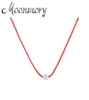 925 Sterling Silver Redline Thread CZ Crystal Pendant Necklace For Women Fashion Neck Decoration Jewel Christmas Gift 2104125105027