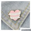 Broches Broches Broches Broches Mode Coeur Rose Drôle Émail Broche Amour Bijoux Fit Sac À Dos Manteau Pull Chapeau Vestes Accessoires F D Dh7Vk