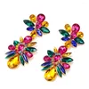 Dangle Earrings Fashion Trendy Multicolored Crystal Drop Rhinestone For Women Bridal Wedding Jewelry Wholesale