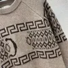 Kaschmirpullover Damen Pullover Herbst Sweatshirt Retro gemusterter langärmeliger Pullover Strickpullover Damen Designer-Kleidungspullover