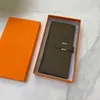 Модный женский кошелек-клатч из искусственной кожи, кошелек на одной молнии, женский длинный классический кошелек с оранжевой коробкой card203k