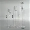 Castiçal cônico de vidro, suporte alto transparente para velas, para mesa de jantar, peça central, casamento, natal, decorações de festas de fim de ano