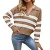 Women's Sweaters V Neck Long Sleeved Loose Pullover Workout Large For Women Turtle