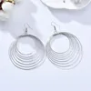 Boucles d'oreilles créoles 1 paire pour femmes, goutte en métal creux, grand cercle, anneau d'oreille pour dame et fille, bijoux cadeaux, tempérament Simple, beau look