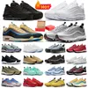 Box OG 97S 97 신발 디자이너 남성 여성 운동화 트리플 흰색 회색 검은 색 숀 Wotherspoon MSCHF X Inri Jesus Militia Green Silver Bullet 스포츠 트레이너