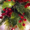 Decorazioni natalizie Parete per finestre Ornamento da appendere Decorazione natalizia Ghirlanda per scale con cordino luminoso Preilluminato Scalinata Swag Trim per la festa di Natale 231211