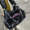 Akşam çantaları haex y2k vintage kadınlar çanta trend büyük kapasiteli çoklu cep zincirleri tote çanta kadın punk moto tarzı omuz bolso mujer 231211