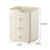 Storage Boxes Desktop Cosmetics Box Drawer Style Divided Plastic Makeup Brush Lipstick Holder With Dust Cover