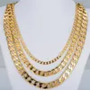 Catene Regalo di moda Collane a catena in oro per uomo Donna Gioielli Collana da uomo riempito Curb Cuban Link2923