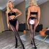 Elasticità ad alta elasticità Donne pesce Bodystocking Prospettiva sexy Stocking Full Body Costume Full Transparent Mesh BodyCon Stitch Sexy sexy