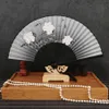 Été Vintage bambou pliant à main fleur ventilateur chinois danse fête poche cadeaux femmes danse main Fans Decor271R