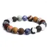 Strand Natural Stone Eight Planets Bead Bracelets For Men Women Universe Seven Chakra Bangle Yoga Energy Galaxy Solar Wristband Jewelry