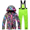 Skiing Suits Wholesales er Women Snow Suit Winter Outdoor Snowboarding Clothing Waterproof Costume Sets Jackets Belt Pants Girl 231211