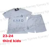 23 24 Maillots de football Al Nassr Ronaldo hommes Maillot de football troisième Gonzalo Martinez Konan Vincent Al-Nassr FC CR7 FANS Player Version Kit Enfants