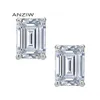 Ohrstecker AINUOSHI Mode 925 Sterling Silber Smaragd Cut CZ Ohrringe Ohrring Frauen Hochzeit Party Schmuck Gift340w