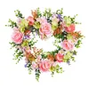 Decorative Flowers Heart Shaped Wreath Multifunctional Lifelike Wedding Party Valentines Day Decoration Floral For Table Centerpieces