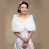 Scarves Pearl Plush Bowknot Shawl Soft Cloak Faux Fur Bride Shoulder Fake Collar Clothes Decoration Scarf Accessories