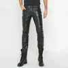 Men's Pants Genuine Sheepskin Leather Heavy-duty Bicycle Straight Leg Jeans European And American Fashion Trends