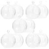 Candle Holders 10 Pcs Christmas Decoration Ball Party Ornament Trees Fillable Glass Holder Plastic Domes For Crafts