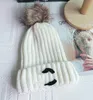 Top Quality Slim Knitted Hat High-End Letter Embroidery Woolen Cap Warm Sweet Lady Temperament