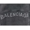 Herrenjacke Balanciigss Mantel Balaniegas Pariser Haus Denim Back Logo Heißer Diamant Vielseitiges Top und Damen Trendy Trendy