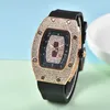 Orologi Top orologi da polso svizzeri New Barrel Diamond Full Sky Star Red Lip Orologio da donna esclusivo con puntatore al quarzo