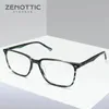Montature per occhiali da sole ZENOTTIC Montature per occhiali quadrati per uomo Montature per occhiali da vista trasparenti Montature per occhiali retrò miopia ottica ipermetropia 231211