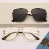 Solglasögon New Fashion Classic Square Cool Men's Retro Brand Design Metal Women's Sunshades UV400 Glasses de Sol 231212