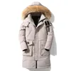 男性Sジャケットアップ90ダウン冬のジャケット高品質の取り外し可能な毛皮の襟の男性Sジャケット濃い暖かい屋外風プルーフ231212