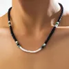 PuRui – collier ras du cou en perles de bois pour hommes, Simple, mélange de couleurs, fait à la main, chaîne de cou, bijoux, fête de rue pour garçon