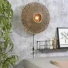 Lámparas de pared japonesas de bambú tejido Zen Art Lámpara decorativa LED E27 Wabi-sabi apliques modernos estudio salón de té dormitorio sala de estar Bar