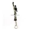 Keychains & Lanyards Keychains 2021 Game Gun Model 98K Awm Camouflage Keychain 12Cm Pubg Key Chain Portachiavi Porte Clef Men Jewelry Dh8Ce