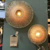 壁のランプ日本の竹製織り禅芸術装飾ランプLEDE27 WABI-SABI MODENE SCONCES STUDY TEAROOM BEDROUM BAR