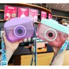 Nieuwe Korea Kawaii Cartoon Camera Plastic Beker Stro Waterfles 400 ml Sap Cup Band Outdoor lekvrije Cup meisjes Kids Drinkware